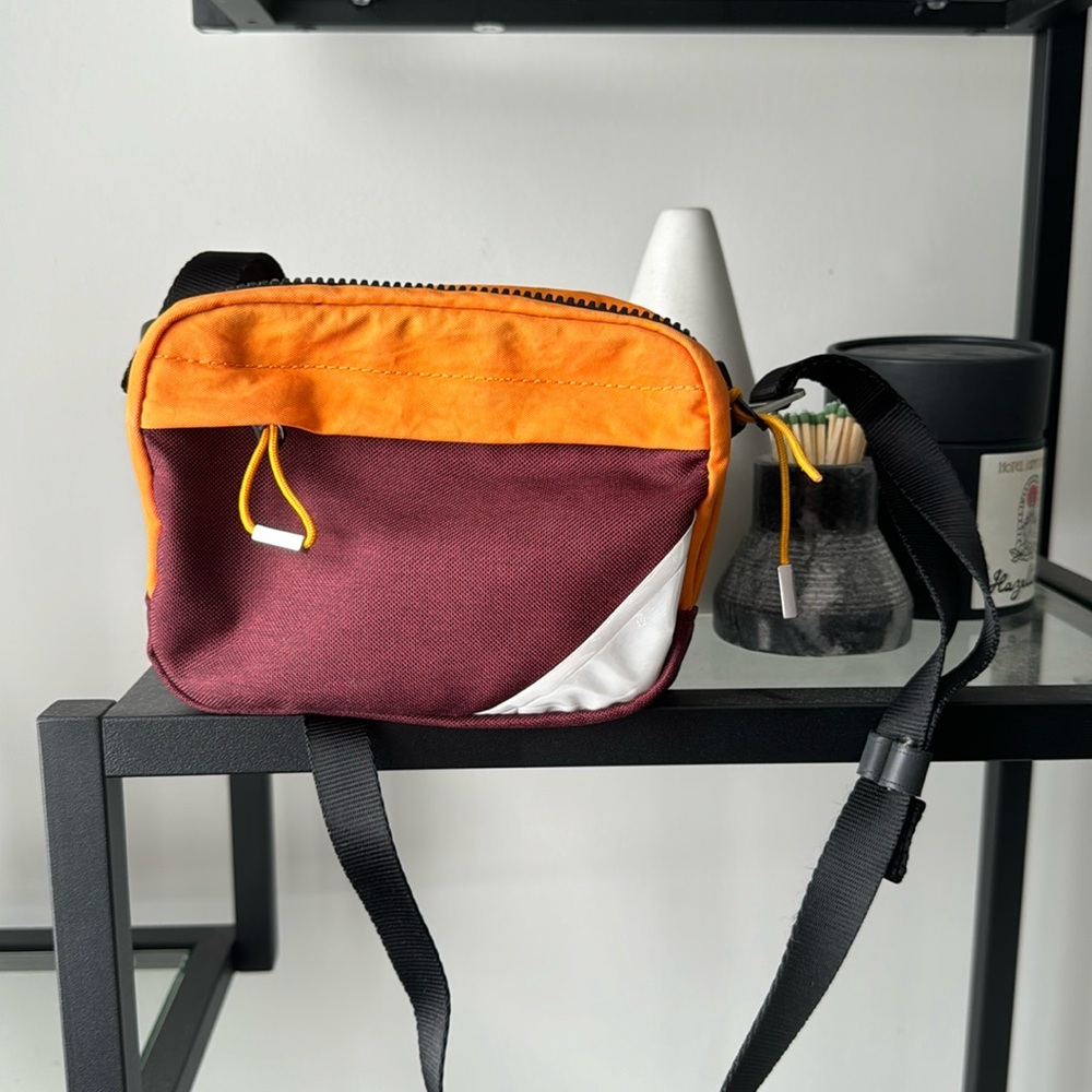Acne Studios Bla Konst Maroon Orange Belt Crossbody Hidey Bag